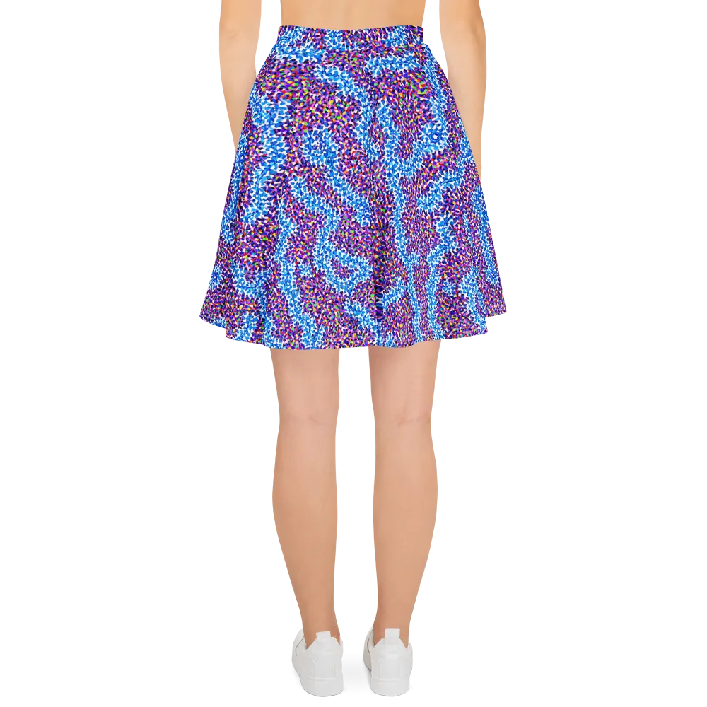 Prismatic Current on Skater Skirt — Back