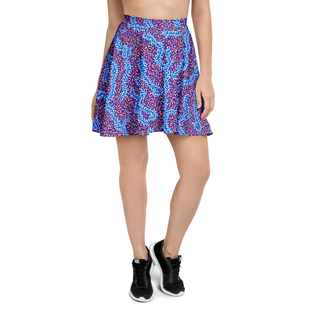 Prismatic Current on Skater Skirt — Front