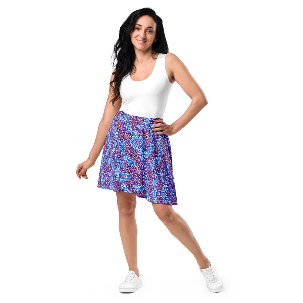 Prismatic Current on Skater Skirt — Front