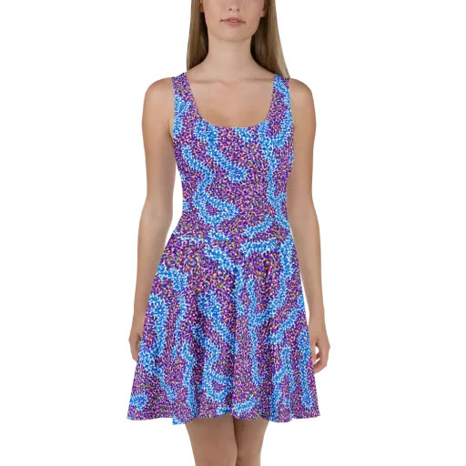 Prismatic Current on a Skater Dress
