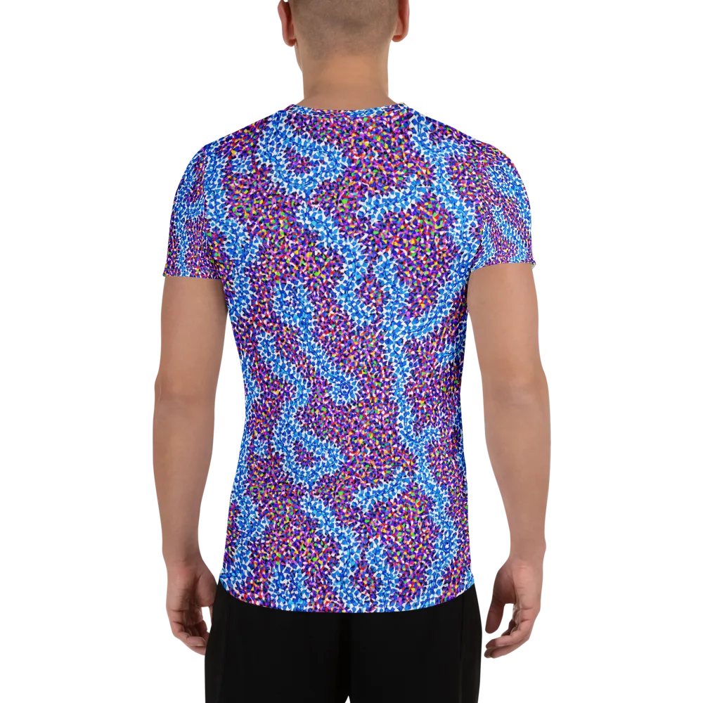 Prismatic Current on Men's Athletic T-Shirt — Back
