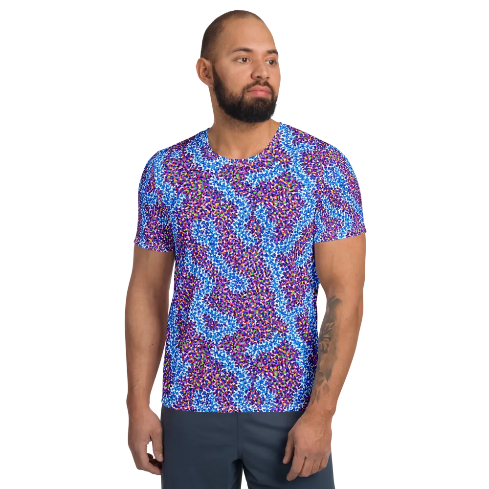 Prismatic Current on Men's Athletic T-Shirt — Front