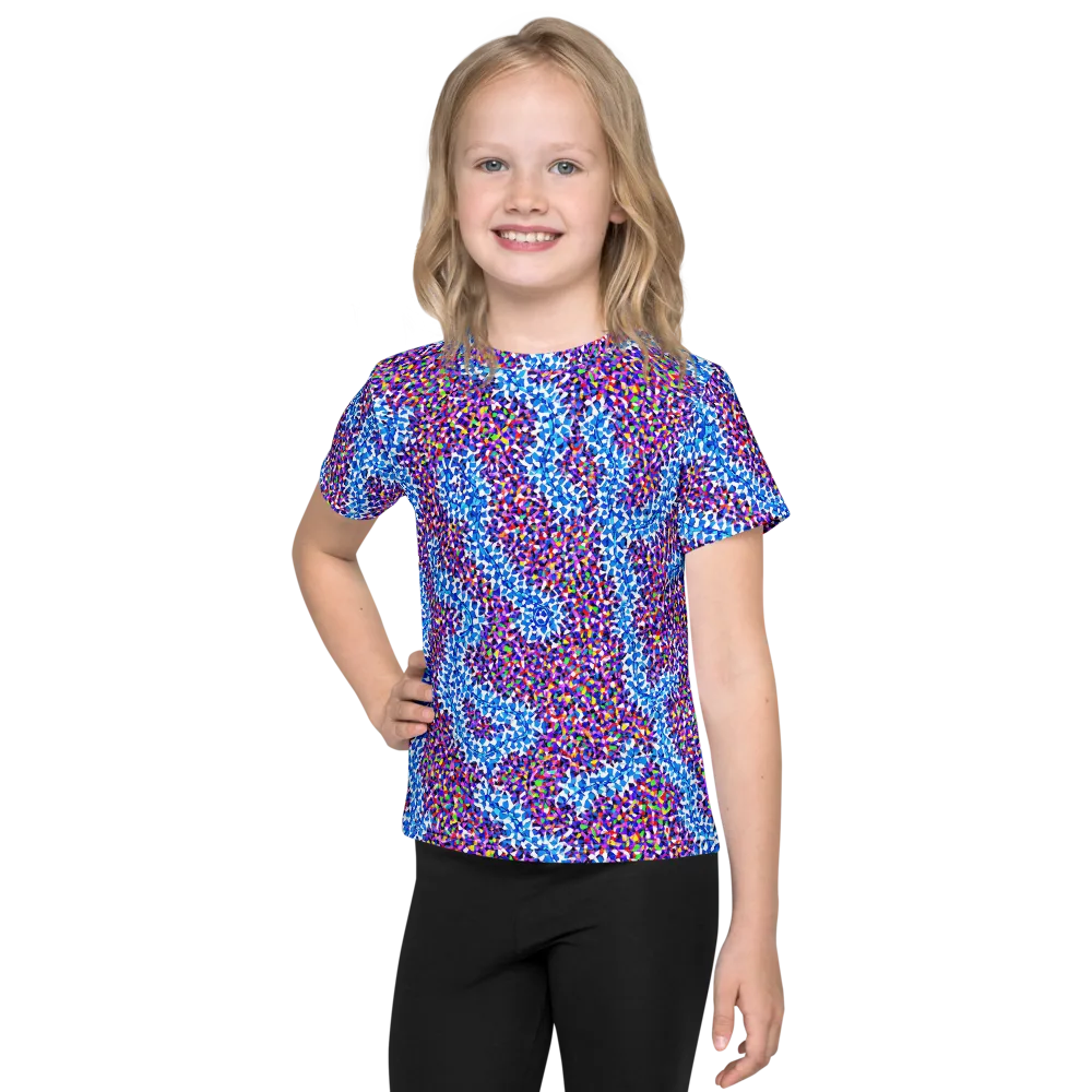 Prismatic Current on Kids Crew Neck T-Shirt — Front