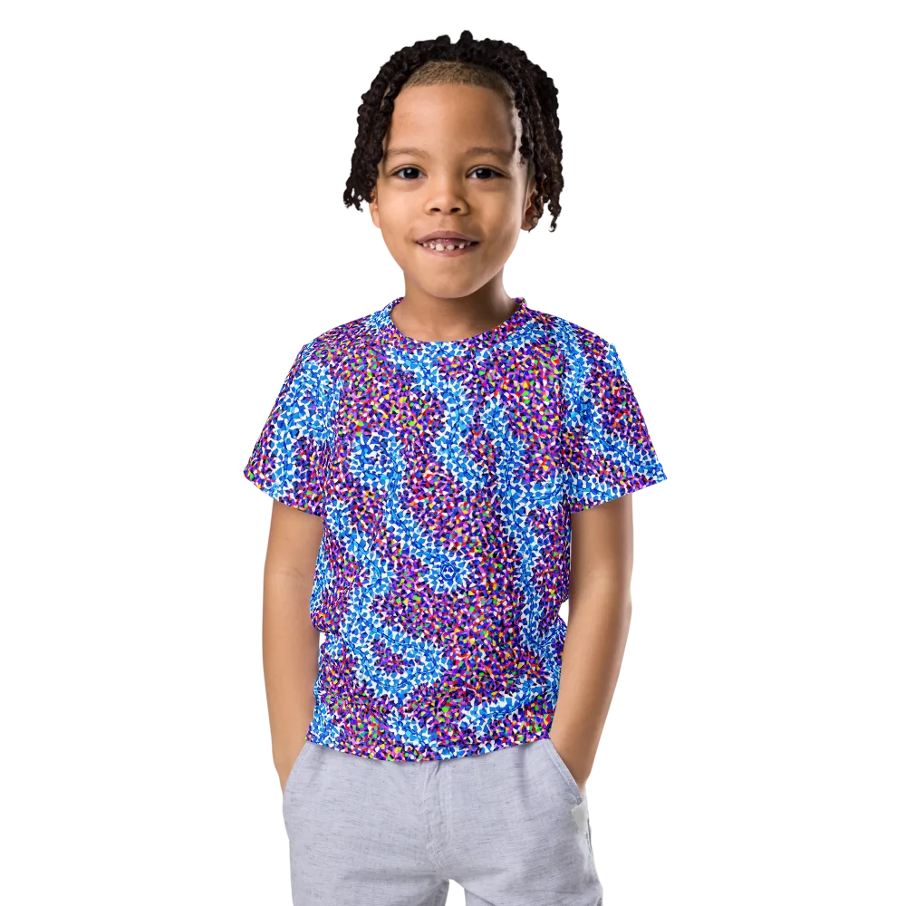 Prismatic Current on Kids Crew Neck T-Shirt — Front