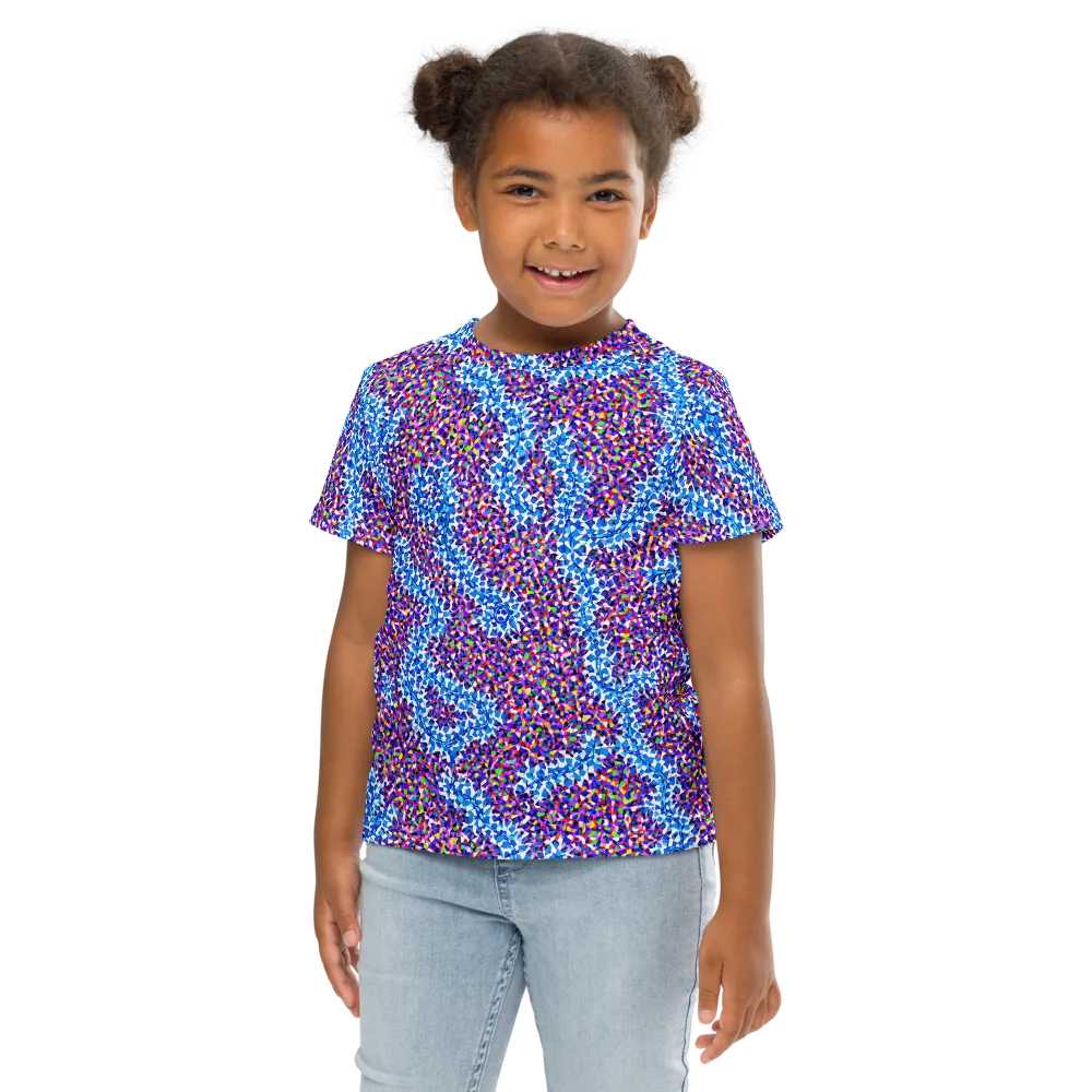 Prismatic Current on Kids Crew Neck T-Shirt — Front