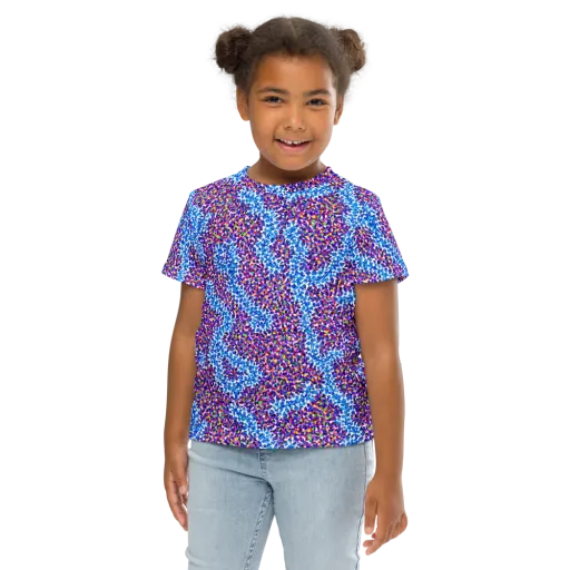 Prismatic Current on a Kids Crew Neck T-Shirt