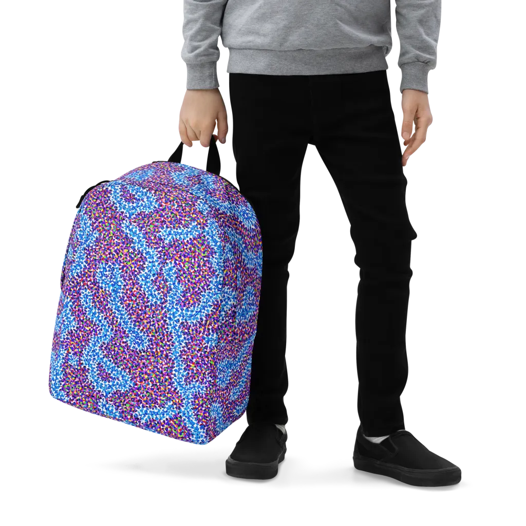 Prismatic Current on Minimalist Backpack — Zoomed-in