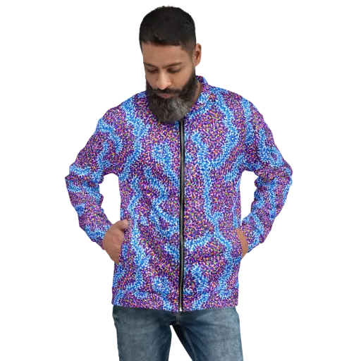 Prismatic Current on a Bomber Jacket