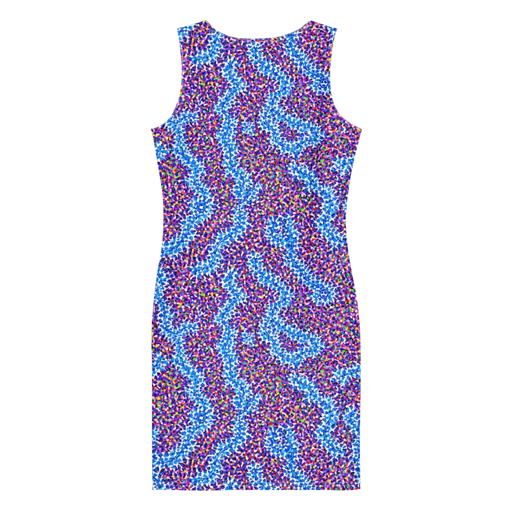 Prismatic Current on Bodycon Dress — Back