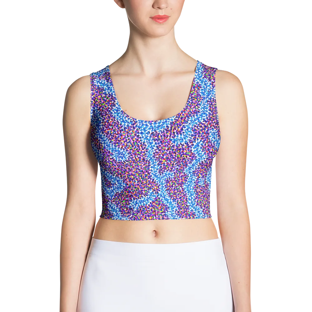 Prismatic Current on Crop Top — Front