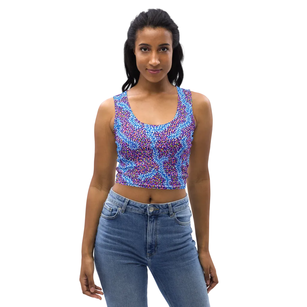 Prismatic Current on Crop Top — Front