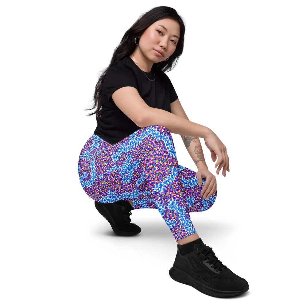 Prismatic Current on Leggings with Pockets — Right Front