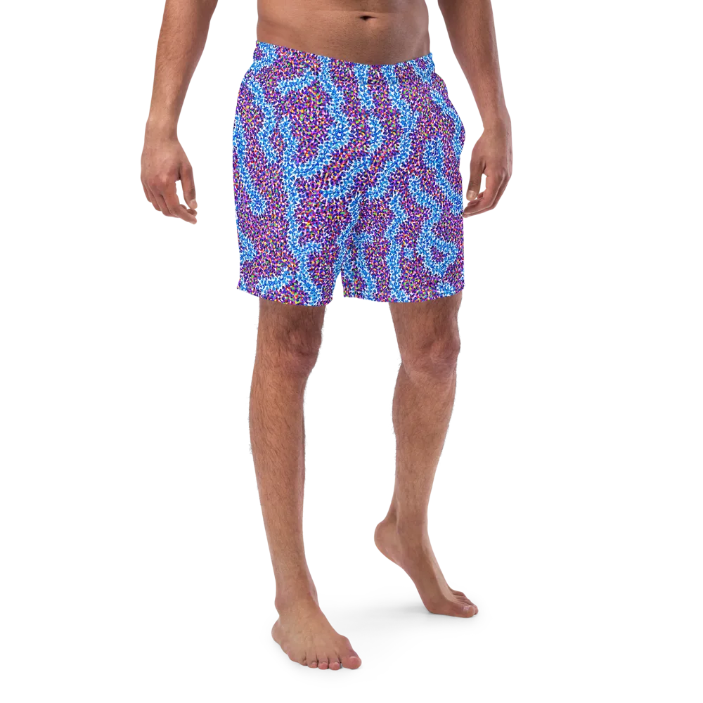 Prismatic Current on Swim Trunks — Front