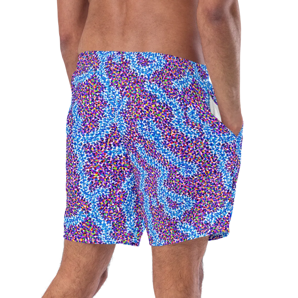 Prismatic Current on Swim Trunks — Right Back