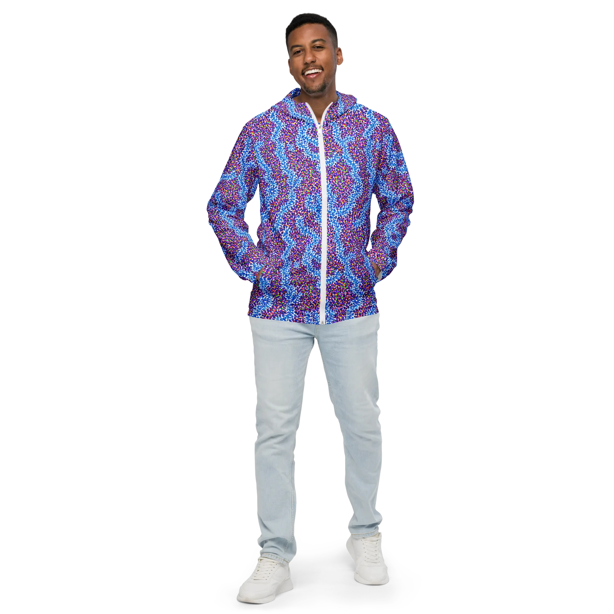 Prismatic Current on Men's Windbreaker — Front