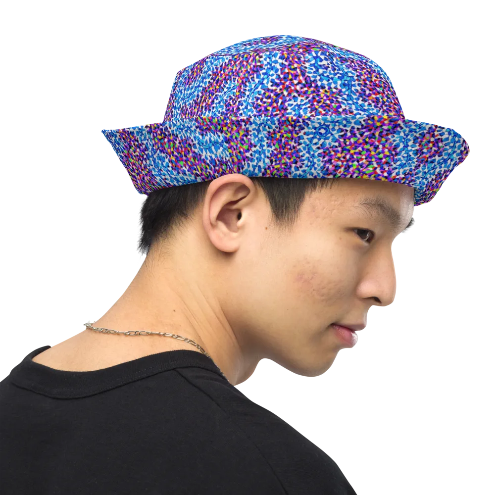 Prismatic Current on Reversible Bucket Hat — Right Outside