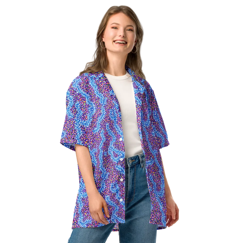 Prismatic Current on Button Shirt — Front