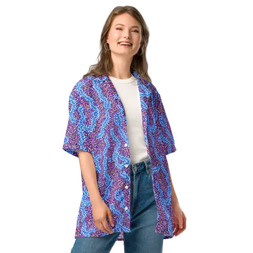 Prismatic Current on a Button Shirt