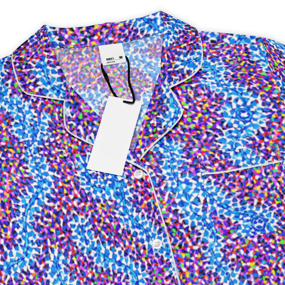 Prismatic Current on Women's Short Sleeve Pajama Top — Product details
