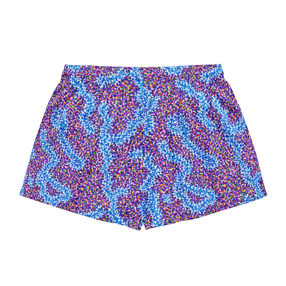Prismatic Current on Women's Pajama Shorts — Back