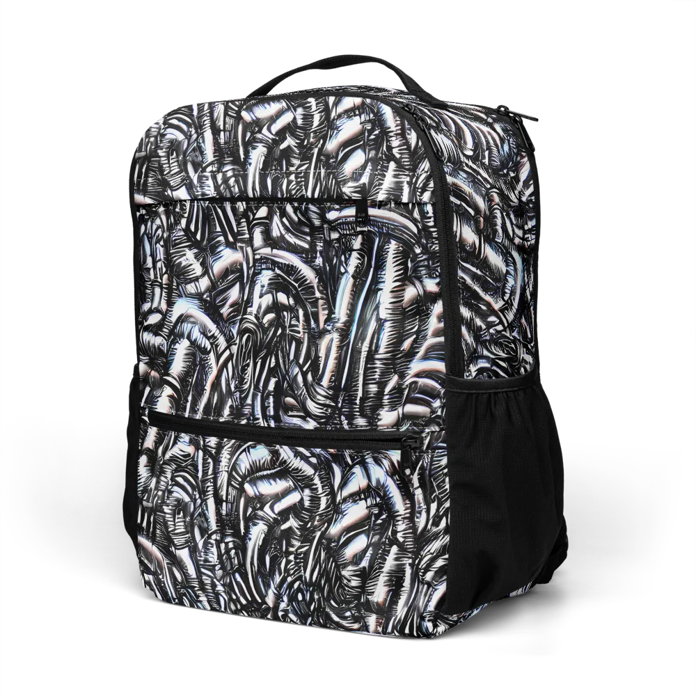 Black Ice Bloom on Utility Backpack — Left Front
