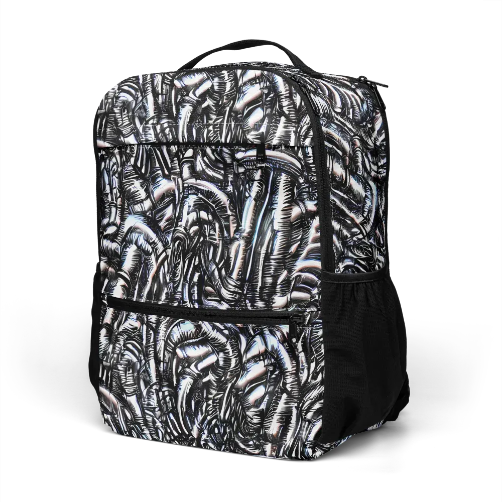 Black Ice Bloom on Utility Backpack — Left Front