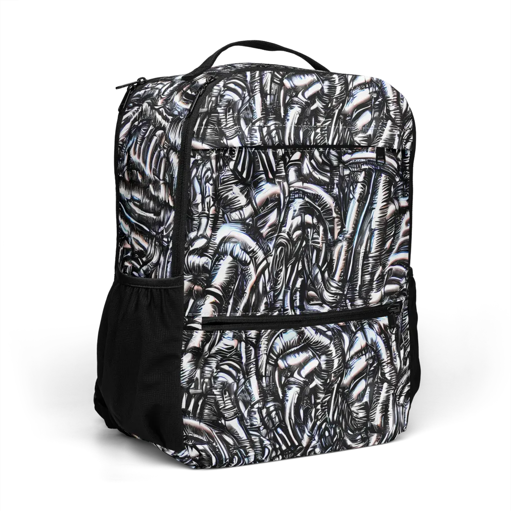 Black Ice Bloom on Utility Backpack — Right Front