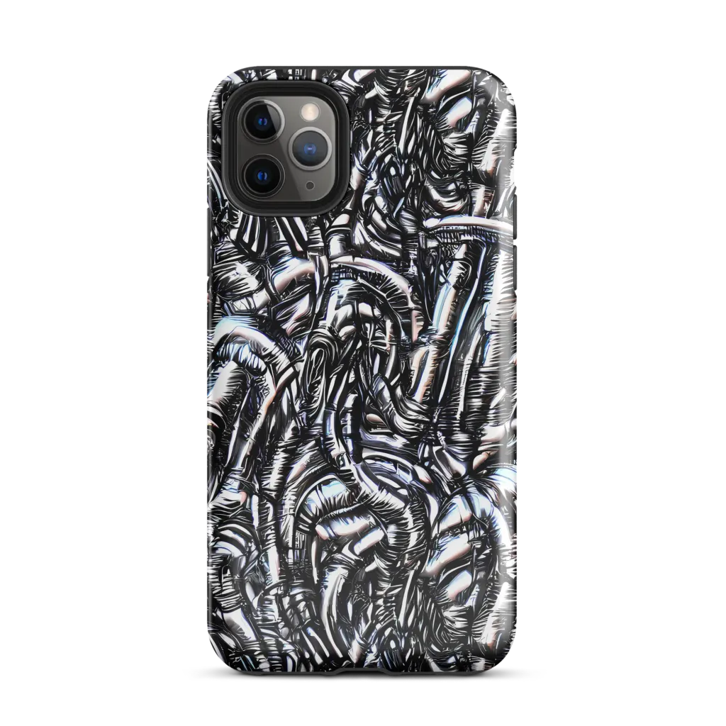 Black Ice Bloom on Tough Case for iPhone® — Front