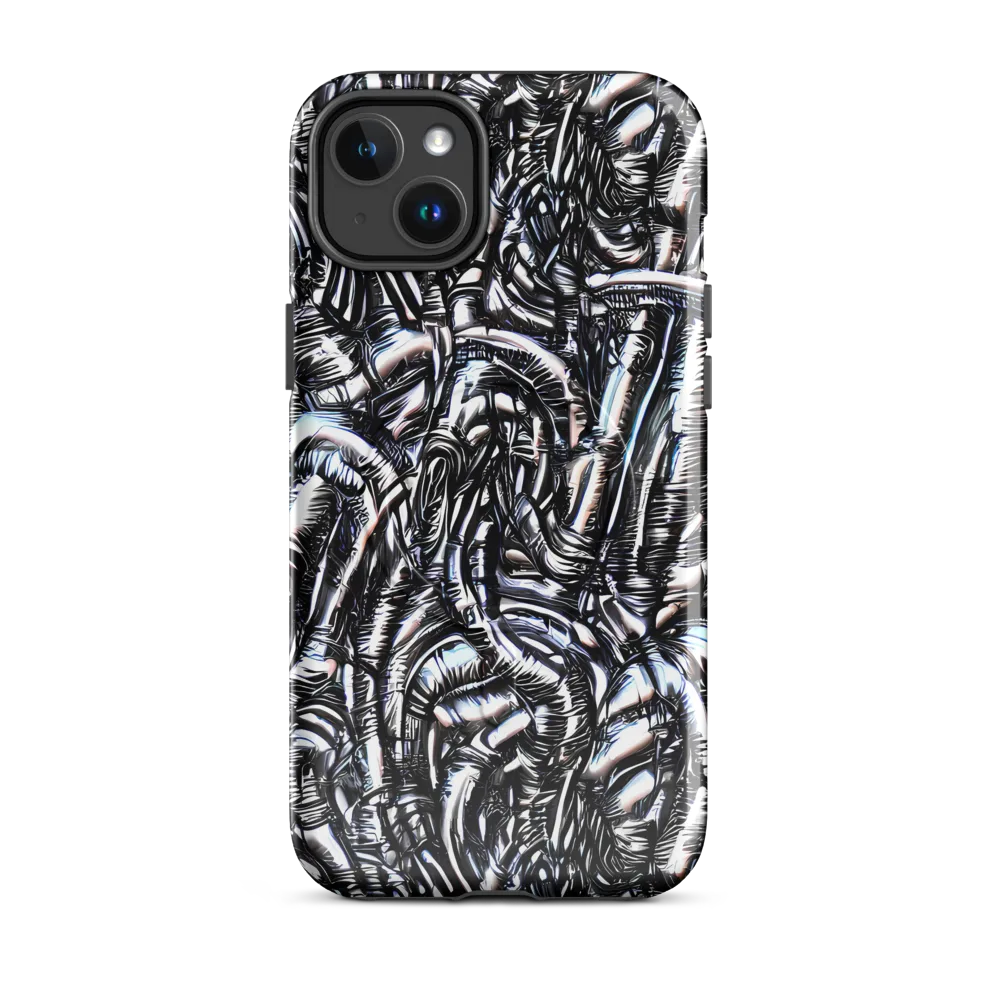Black Ice Bloom on MagSafe Tough Case for iPhone® — Front