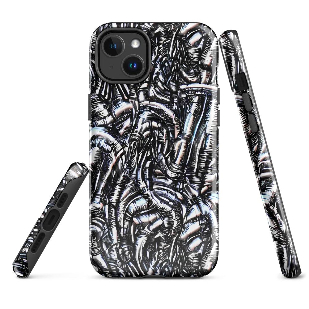 Black Ice Bloom on MagSafe Tough Case for iPhone® — Front