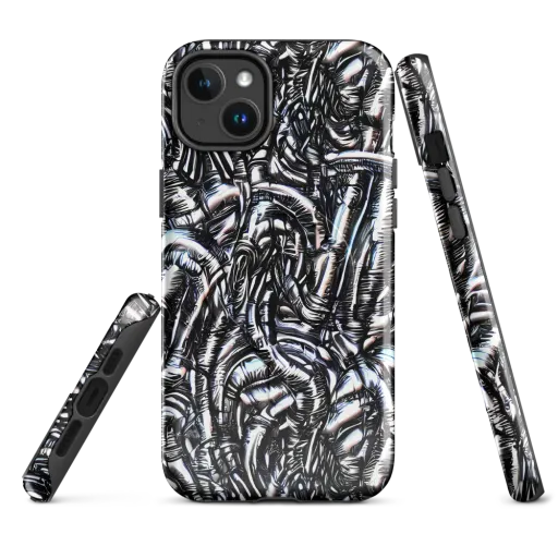Black Ice Bloom on a MagSafe Tough Case for iPhone®