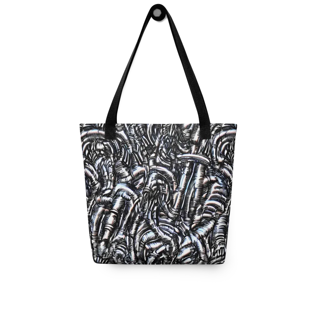 Black Ice Bloom on Tote Bag — Front