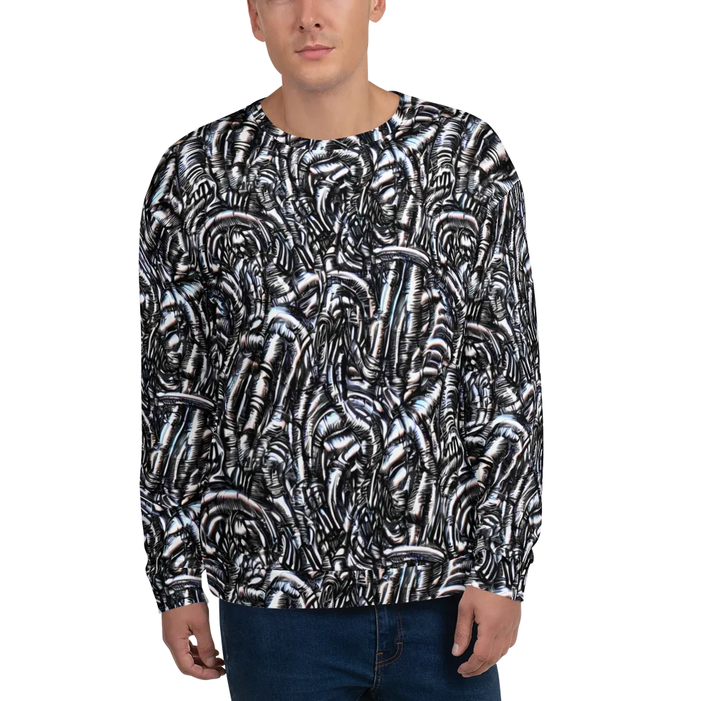 Black Ice Bloom on Sweatshirt — Front