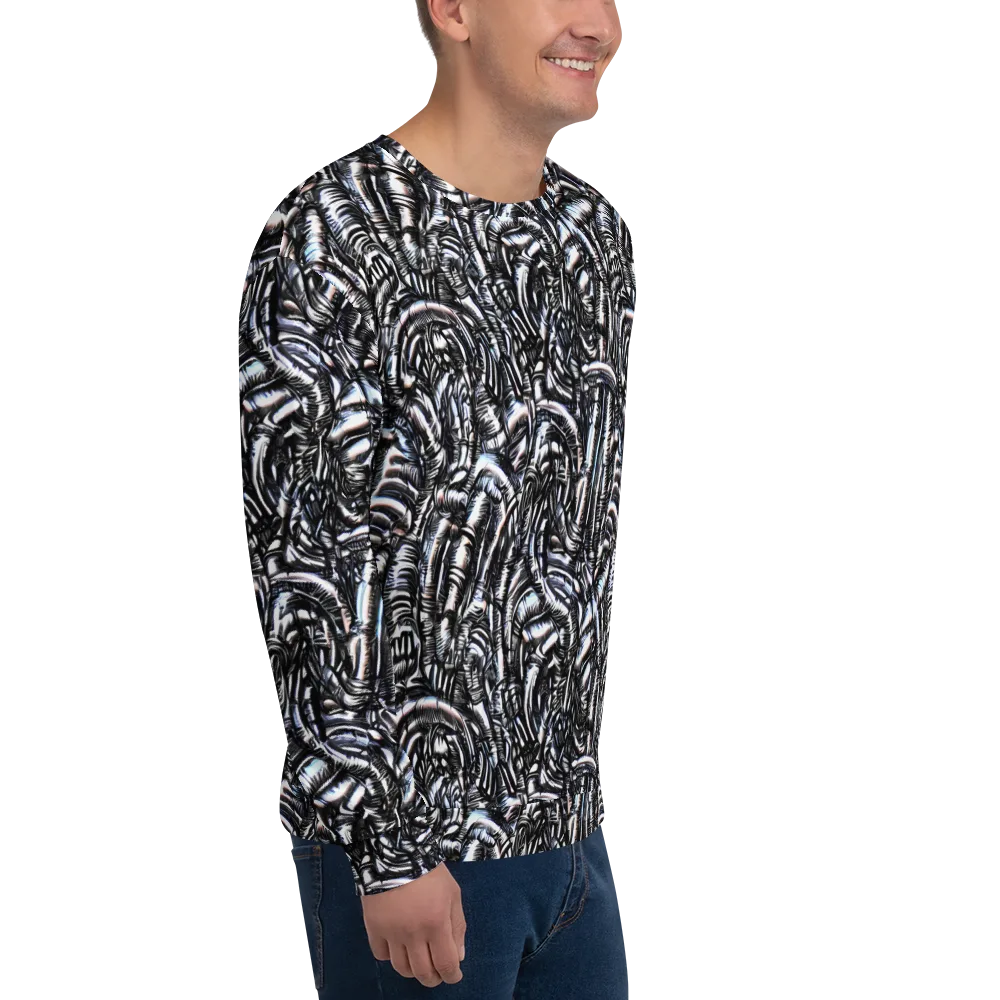 Black Ice Bloom on Sweatshirt — Right Front