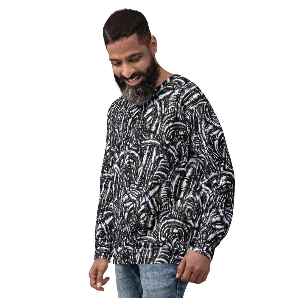Black Ice Bloom on Sweatshirt — Left Front