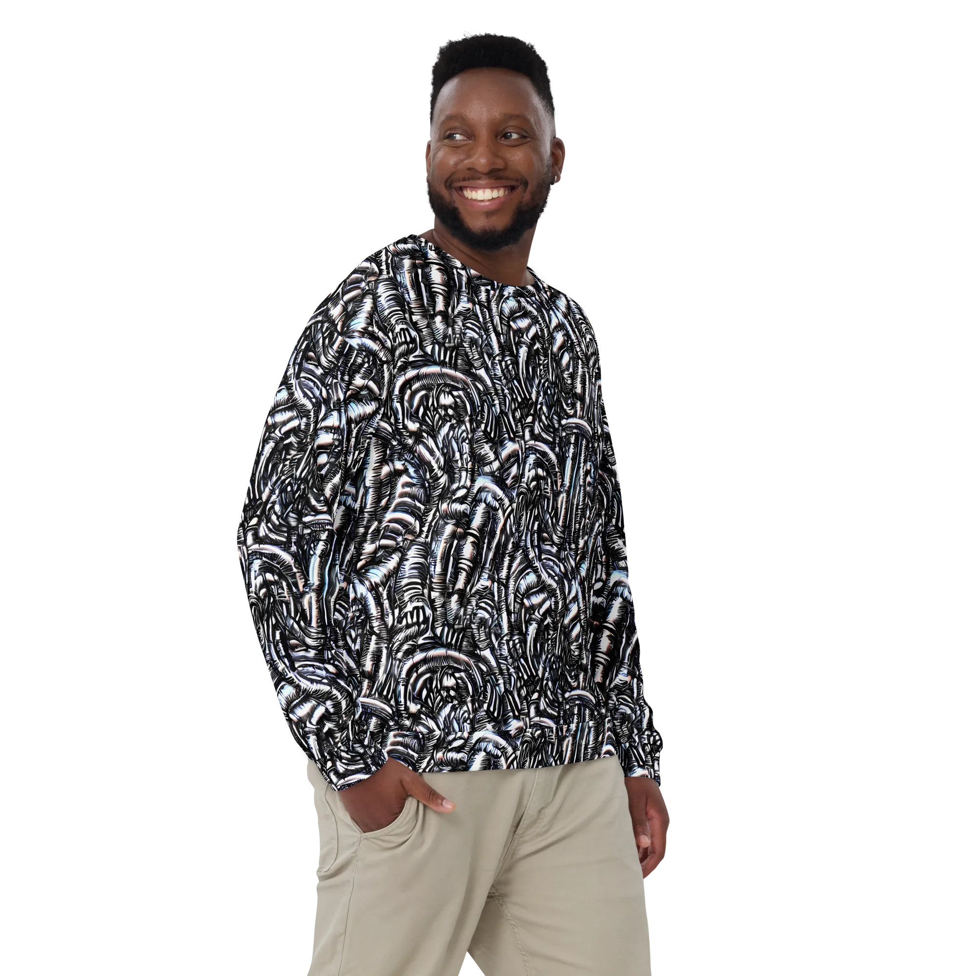 Black Ice Bloom on Sweatshirt — Front
