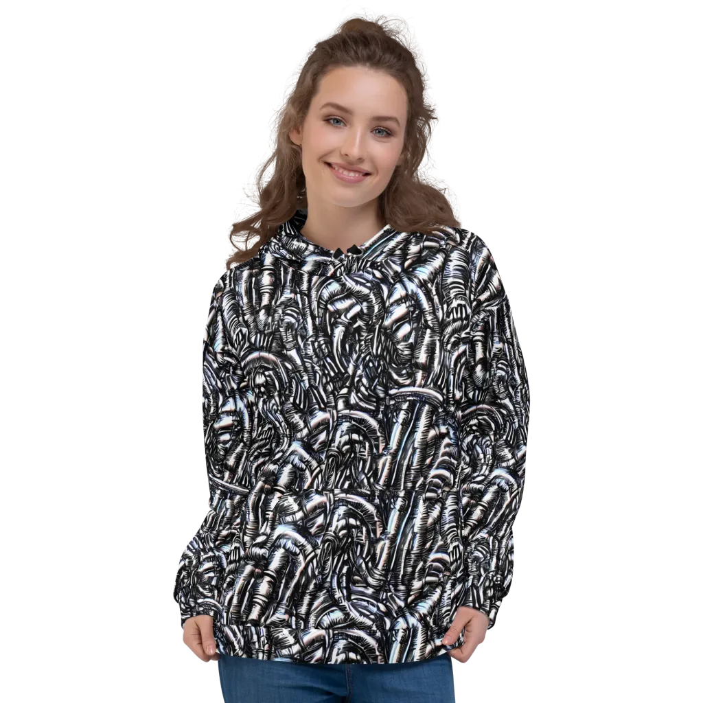 Black Ice Bloom on Hoodie — Front
