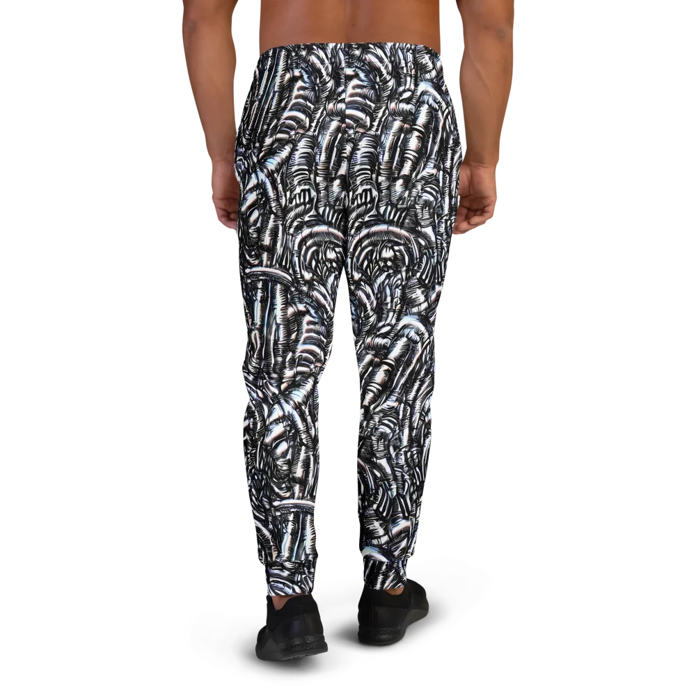 Black Ice Bloom on Men's Joggers — Back
