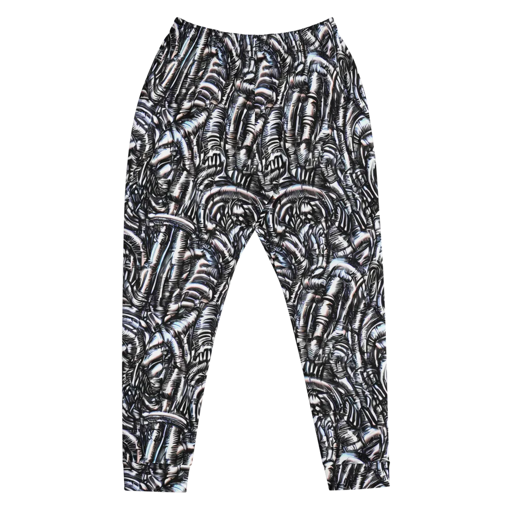 Black Ice Bloom on Men's Joggers — Front