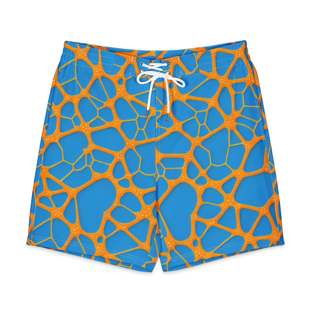 Citrus Cellscape on Men's Board Shorts — Front