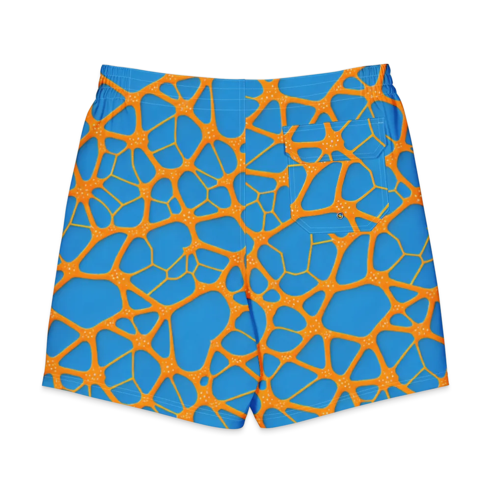 Citrus Cellscape on Men's Board Shorts — Back