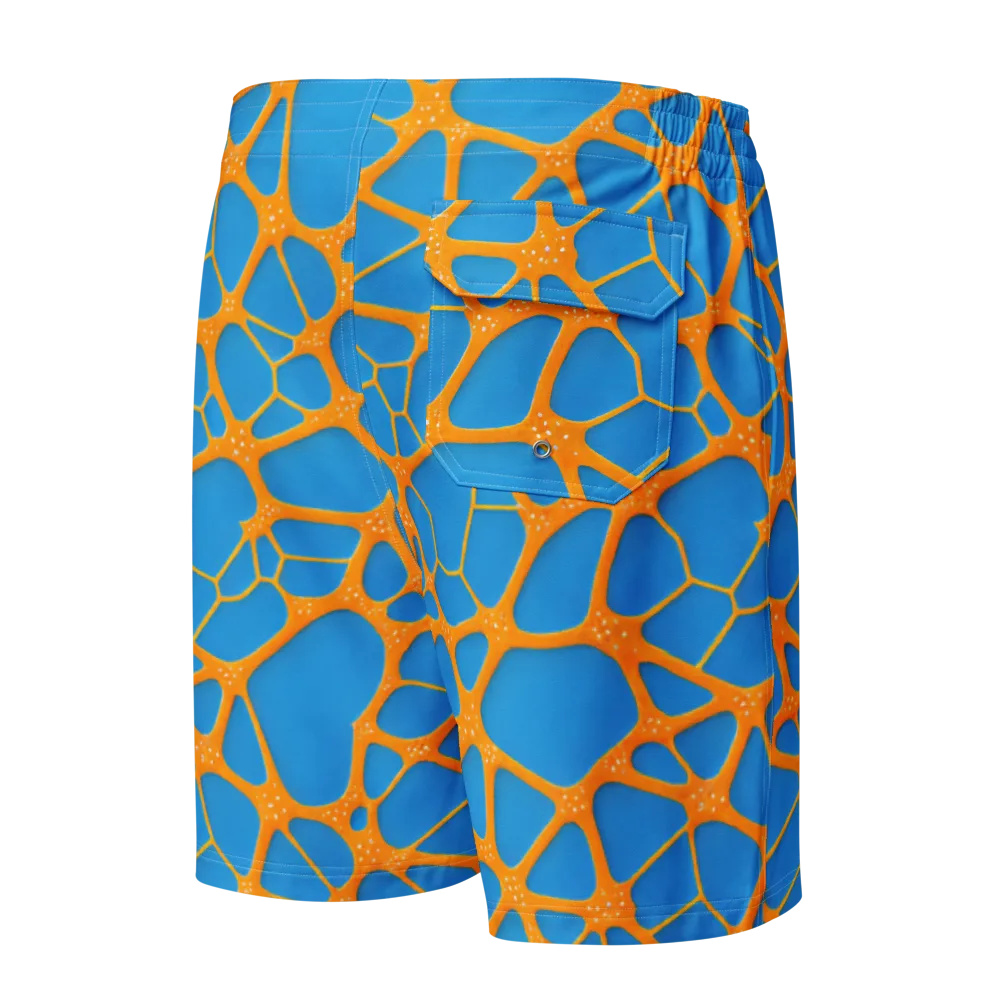Citrus Cellscape on Men's Board Shorts — Back
