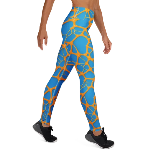 Citrus Cellscape on a Yoga Leggings
