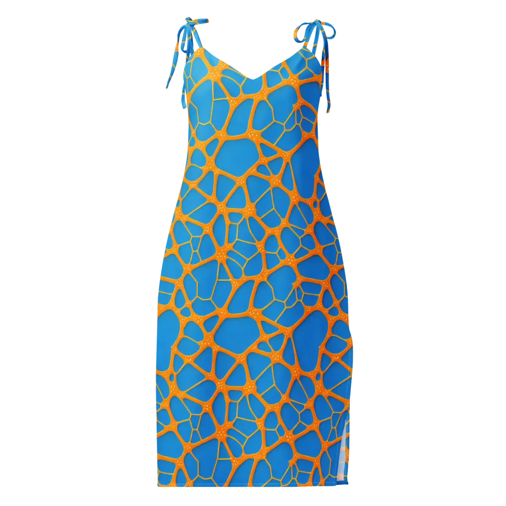 Citrus Cellscape on Slip Dress — Front