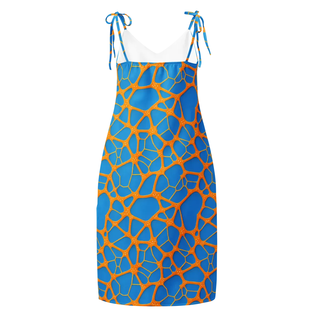 Citrus Cellscape on Slip Dress — Back