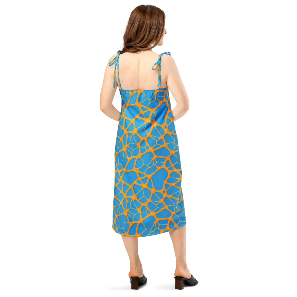 Citrus Cellscape on Slip Dress — Back