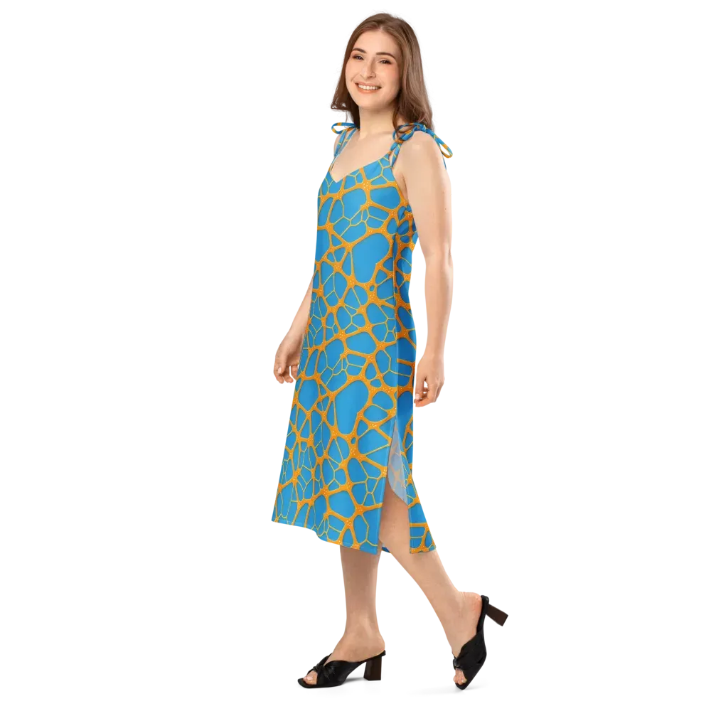 Citrus Cellscape on Slip Dress — Left Front
