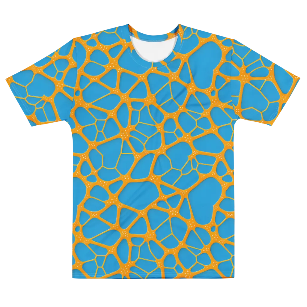 Citrus Cellscape on Men's Cotton Crew Neck T-Shirt — Front