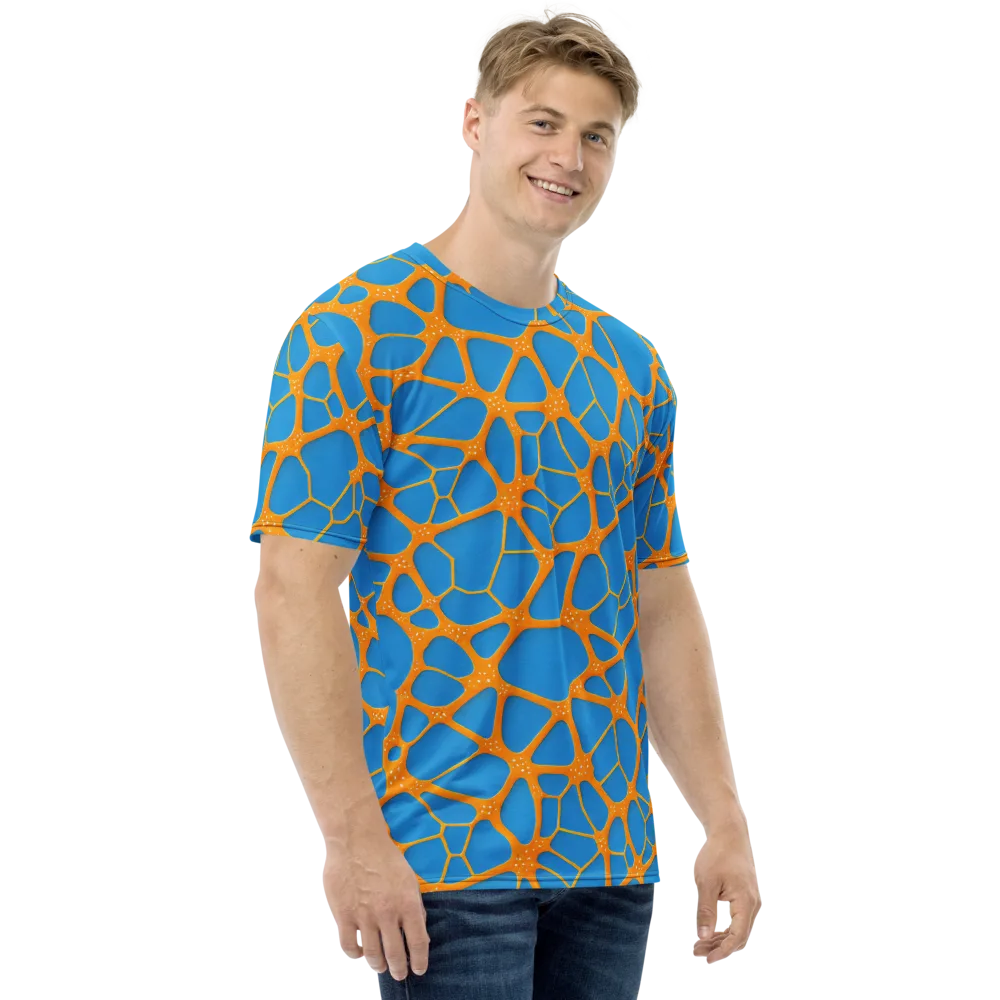 Citrus Cellscape on Men's Crew Neck T-Shirt — Right