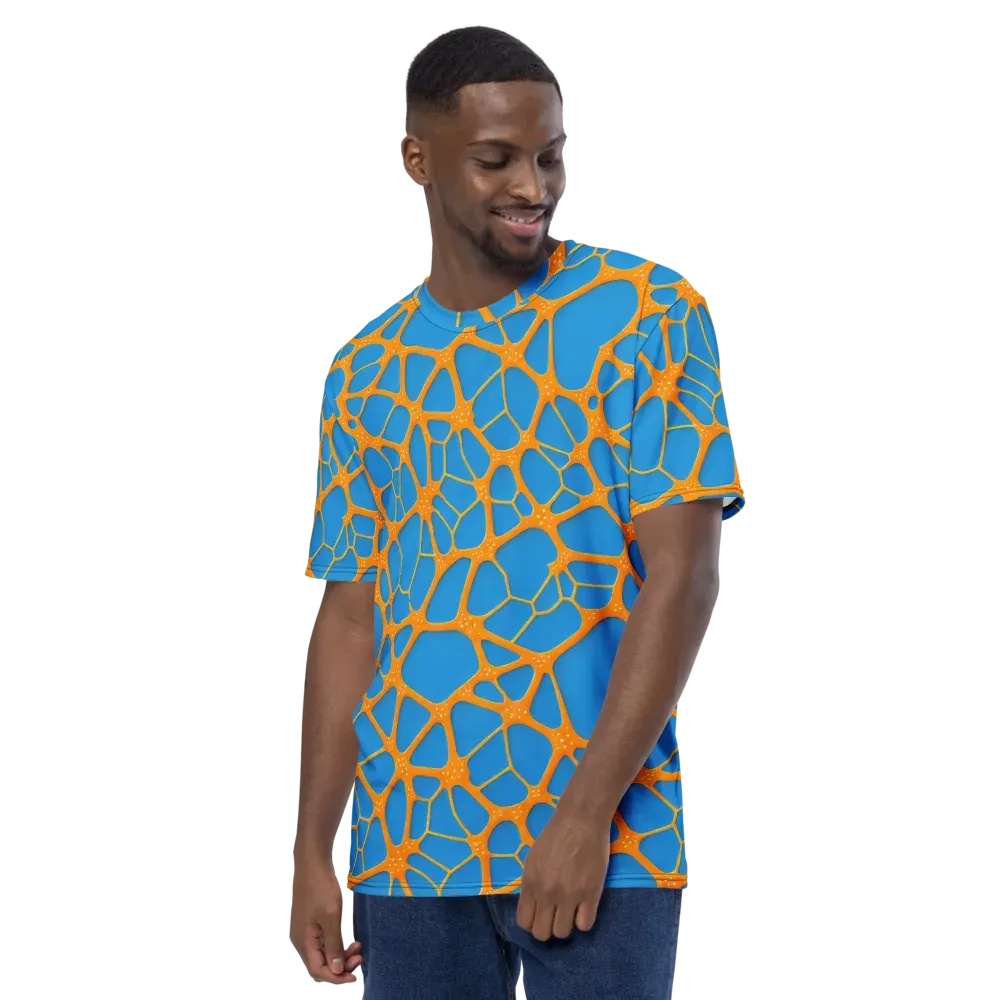 Citrus Cellscape on Men's Crew Neck T-Shirt — Left